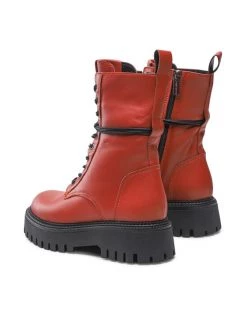 Gino Rossi Bottes de randonnée 8042 Rouge Couleur Rouge -Chaussures de trekking Soldes gino rossi bottes de randonnee 8042 rouge 2