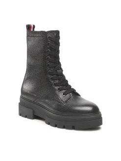Tommy Hilfiger Bottes de randonnée Monochromatic Lace Up Boot FW0FW06732 Noir Couleur Noir